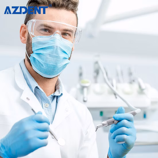 Aparato dental Ventana transparente Pistola de chorro de arena de plástico con color azul