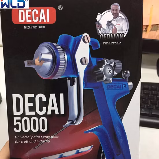 Wld Decai5000 Reparación de carrocería Retoque Pulverización Pulverizador de pintura de aire Pistola pulverizadora con taza